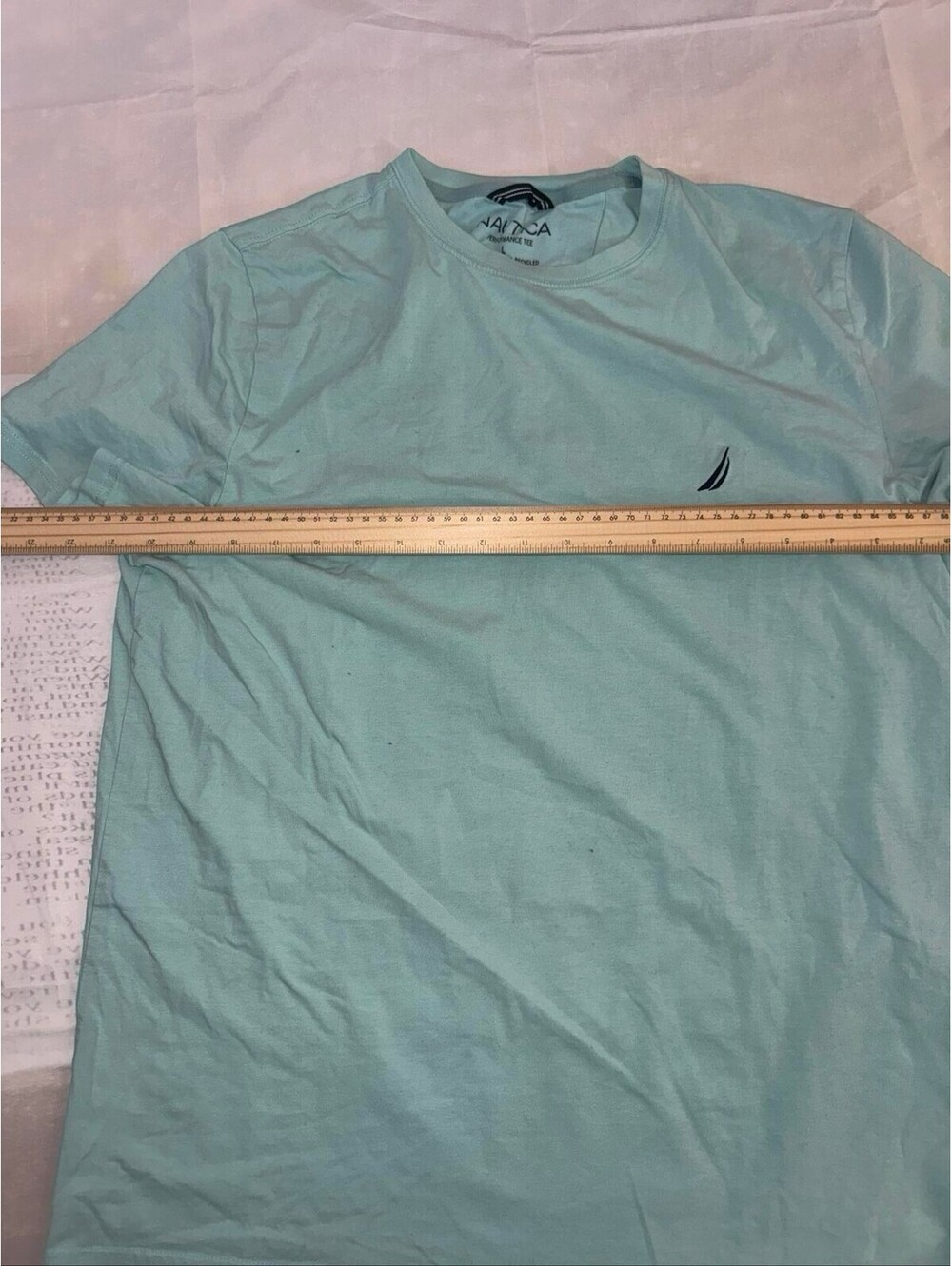 Nautica Performance Tee Men's L Aqua Stretch Cotton T-Shirt Clothing00045